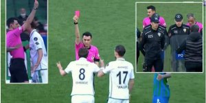 Konyasporlu Rahmanović hakeme kafa attı! Polisler sahaya girdi