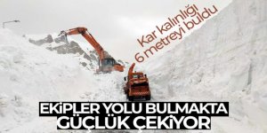 Kar kalınlığı 6 metreyi buldu