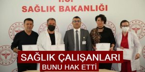 Erzurum'da Sağlık çalışanlarına üstün gayret ve fedakarlık teşekkürü