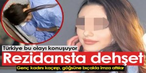 Rezidansta dehşet: Genç kadını kaçırıp, göğsüne bıçakla imza attılar