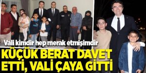 Küçük Berat davet etti, Vali çaya gitti