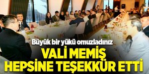 Vali Memiş, sağlık çalışanları ve öğretmenlerle iftarda buluştu