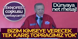 Erdoğan'dan Azerbaycan'da dünyaya net mesaj