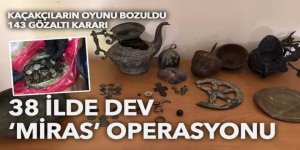 38 ilde 'Miras' operasyonu: 143 şüpheli tespit edildi