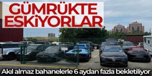 Lüks otomobiller gümrükte eskitiliyor