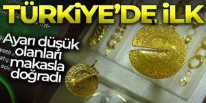 Türkiye'de bir ilk: Kuyumcular Odası Başkanı makası eline aldı düşük ayarlı altınları doğradı