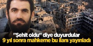 Halep'te Esad güçlerine karşı savaşırken ölmüştü, mahkeme o kişi için ilan yayınladı