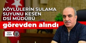 Köylülerin sulama suyunu kesen DSİ müdürü görevden alındı