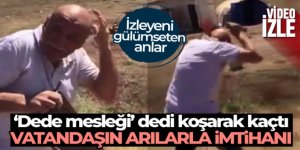 Erzurum'da Arıcılık dede mesleği dedi, arılar saldırdı