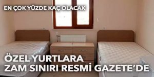 Resmi Gazete'de yayımlandı: Özel yurtlara zam sınırı