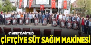 Erzurum'da Çiftçiye süt sağım makinesi