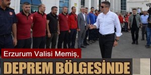 Erzurum Valisi Okay Memiş, deprem bölgesinde