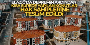 Elazığ'da depremin ardından kısa sürede yapılan konutlar hak sahiplerine teslim edildi