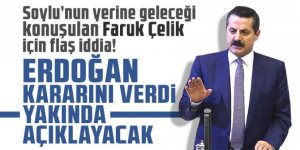 Soylu’nun yerine geleceği konuşulan Faruk Çelik için flaş iddia! Erdoğan kararını verdi yakında açıklayacak