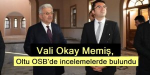 Erzurum Valisi Okay Memiş, Oltu OSB’de incelemelerde bulundu