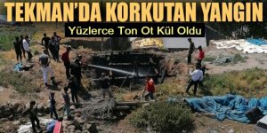 Tekman’da ot yangını