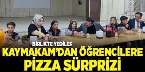 Kaymakam’dan öğrencilere pizza sürprizi