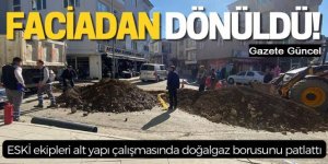 Doğalgaz borusu patladı! Sızıntı 20 dakika sürdü