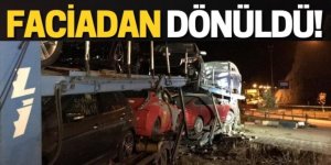 Erzurum'da Freni patlayan araç yüklü tır, 3 araca çarparak durabildi