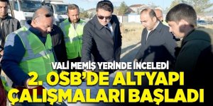 2. OSB’de altyapı çalışmaları başladı