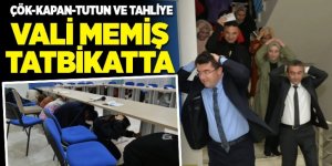 Vali Memiş tatbikatta
