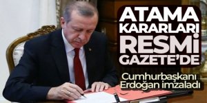 Atama kararları ve görevden almalar Resmi Gazete'de