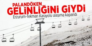 Palandöken beyaz gelinliğini giydi