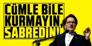 Akşener'den kurmaylarına: Cümle bile kurmayın, sabredin!