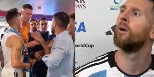 Messi ile Weghorst maç sonunda birbirine girdi!