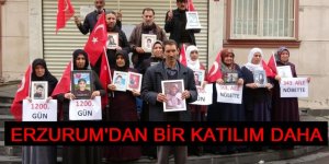 Erzurum'dan evlat nöbetine bir katılım daha