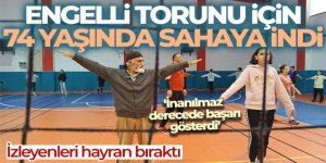 Engelli torunu için 74 yaşında sahaya indi, izleyenleri hayran bıraktı