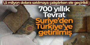 Giresun'da ele geçirilen 700 yıllık Tevrat Suriye'den Türkiye'ye getirilmiş