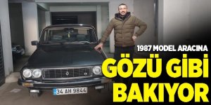 1987 model aracına gözü gibi bakıyor