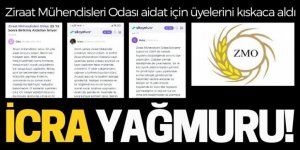 Ziraat Mühendisleri Odası aidat için üyelerini kıskaca aldı