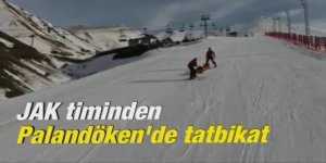 Palandöken'deki JAK Timleri Turistlerin Güvenliği İçin Tatbikatlarını Sürdürüyor