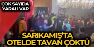 Sarıkamış'ta otelin tavanı çöktü!