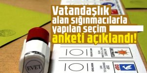Vatandaşlık alan sığınmacılarla yapılan seçim anketi açıklandı!