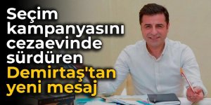 Seçim kampanyasını cezaevinde sürdüren Demirtaş'tan yeni mesaj
