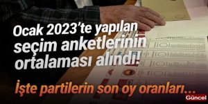 Ocak ayında yapılan 5 anketin ortalaması alındı
