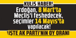 Erdoğan, 8 Mart'ta Meclis'i feshedecek, seçimler 14 Mayıs'ta yapılacak!