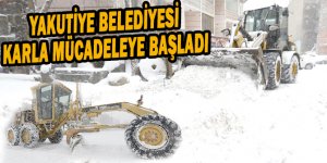 YAKUTİYE BELEDİYESİ KARLA MÜCADELEYE BAŞLADI