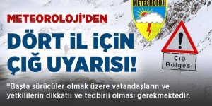 Meteoroloji'den 4 il için çığ uyarısı