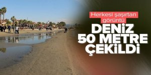 Muğla ve Hatay'da deniz suyu çekildi