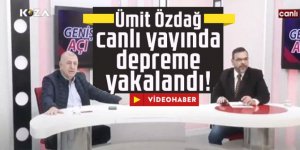 Ümit Özdağ canlı yayında depreme yakalandı!
