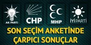 Son seçim anketinde dikkat çeken sonuçlar!