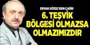 Güzel: 6. Teşvik bölgesi olmazsa olmazımızdır