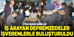 Erzurum İş arayan depremzedeler işverenle buluştu