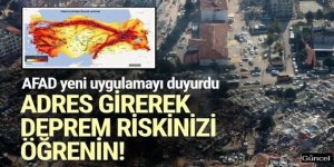 Adres girerek deprem riskini öğrenin!