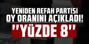 Yeniden Refah Partisi oy oranını açıkladı!