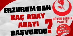 BBP'nin Erzurum'da Milletvekili Aday Adayları Tam Listesi!